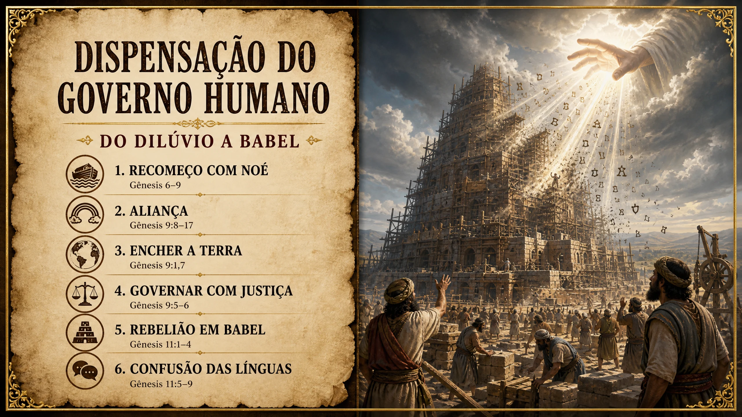 Dispensação do Governo Humano — Do Dilúvio a Babel
