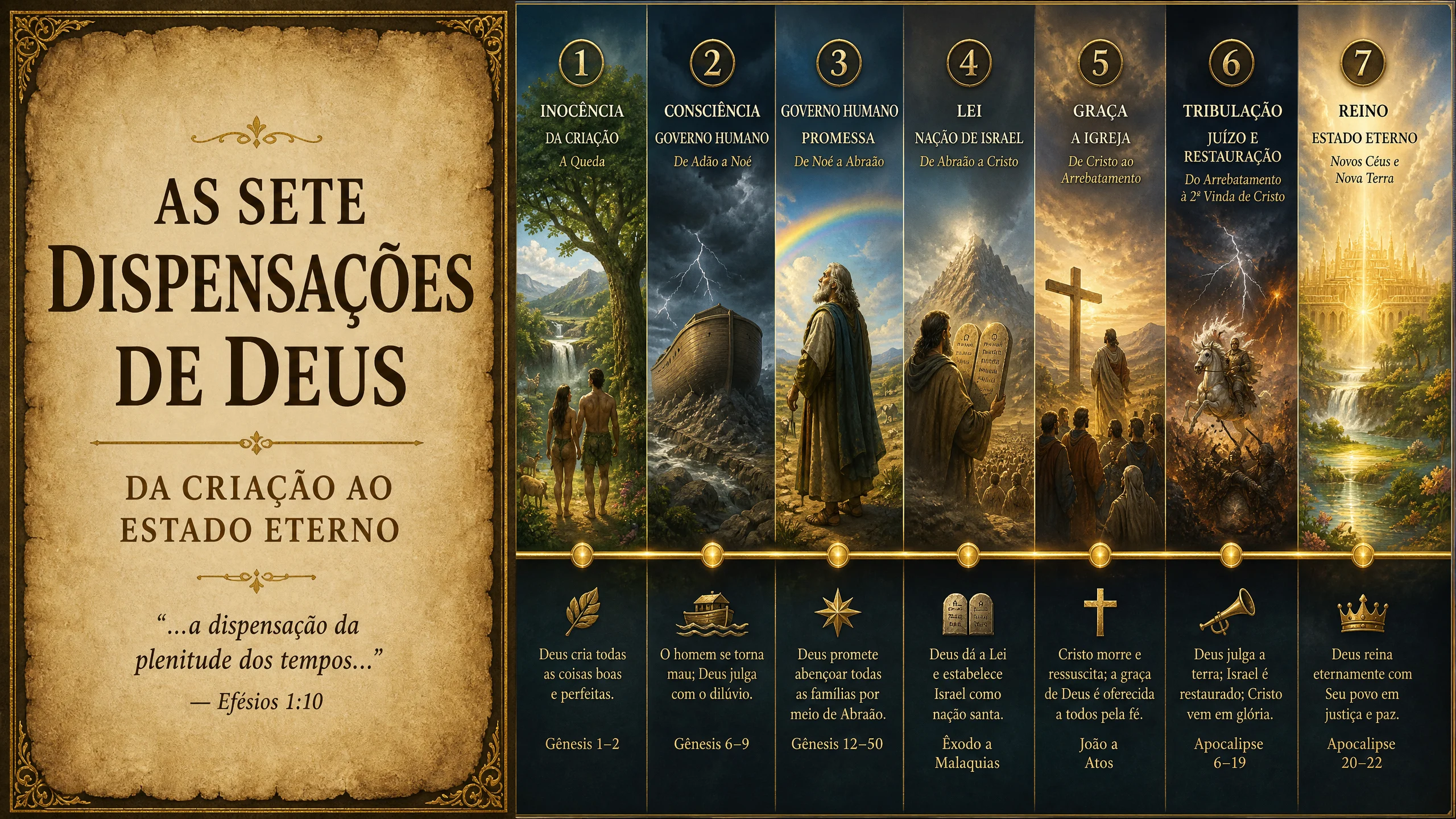 As Sete Dispensações de Deus — Da Criação ao Estado Eterno